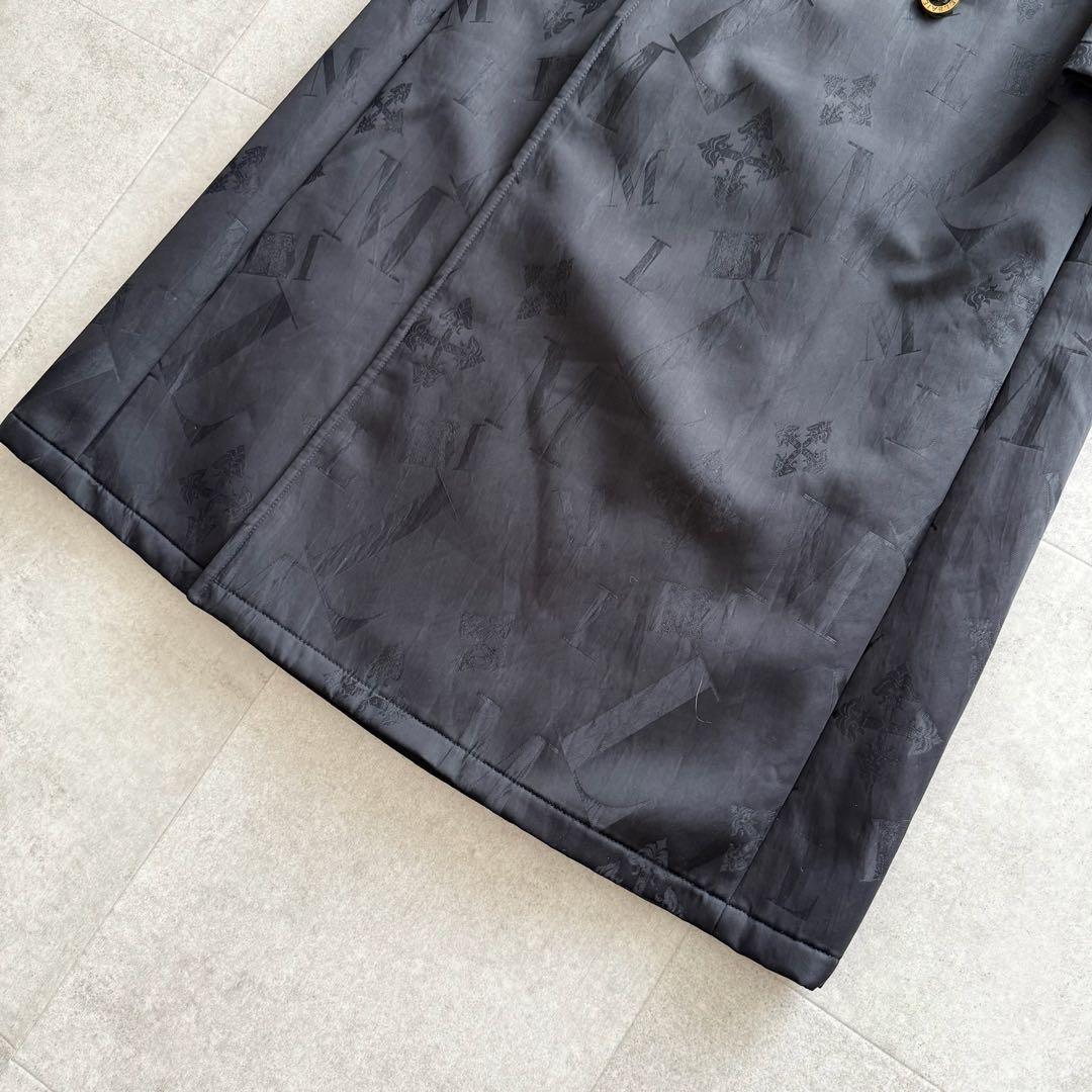 LUNA MATTINO　ルナマティーノ　ロングコート　金ボタン　総柄　黒