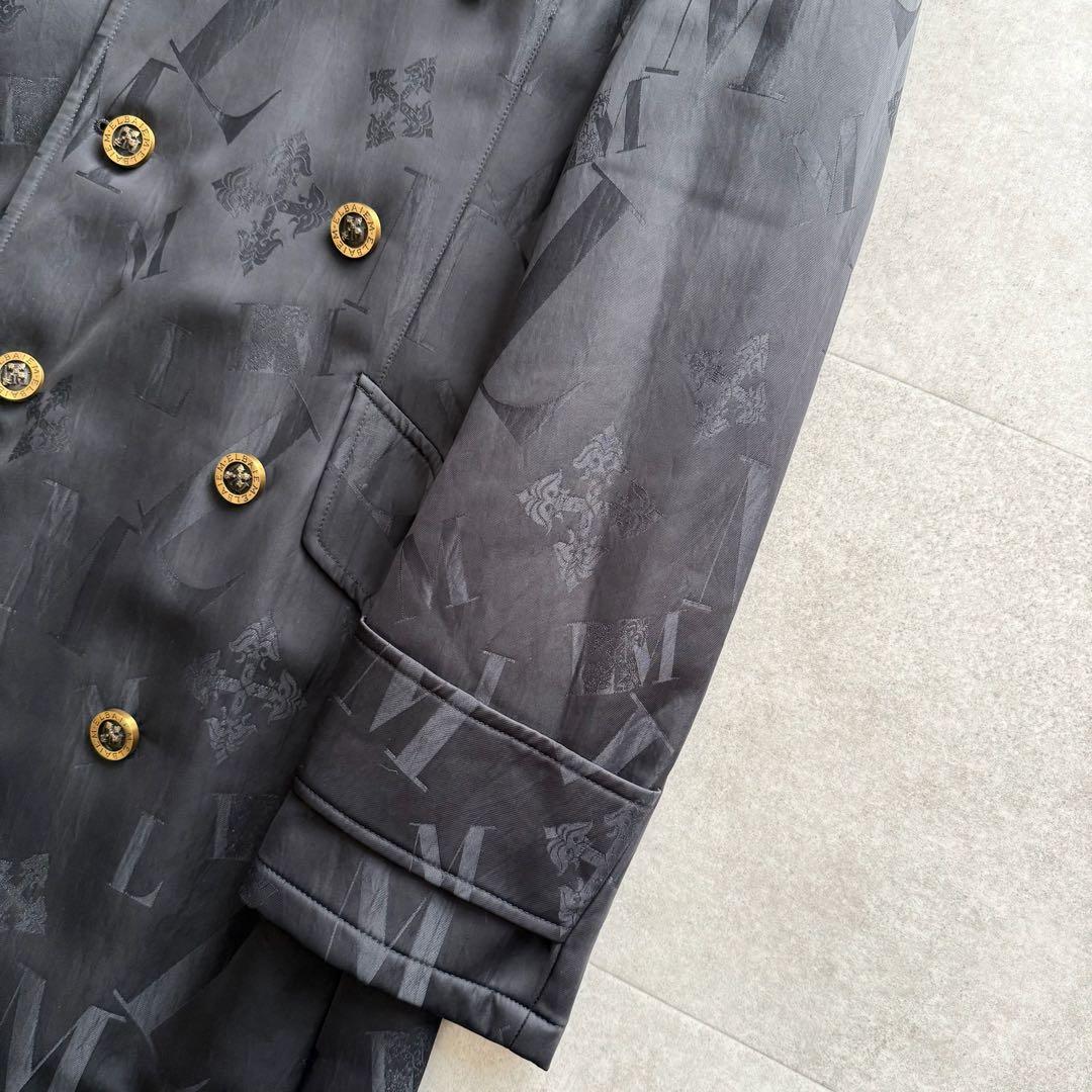 LUNA MATTINO　ルナマティーノ　ロングコート　金ボタン　総柄　黒