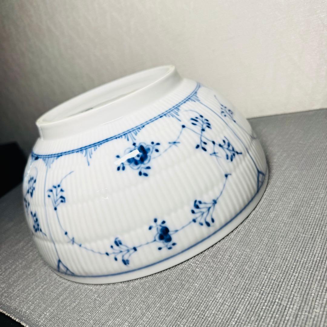 ロイヤルコペンハーゲン ボウル ブルーフルーテッド ボウル ハーフレース 大きい