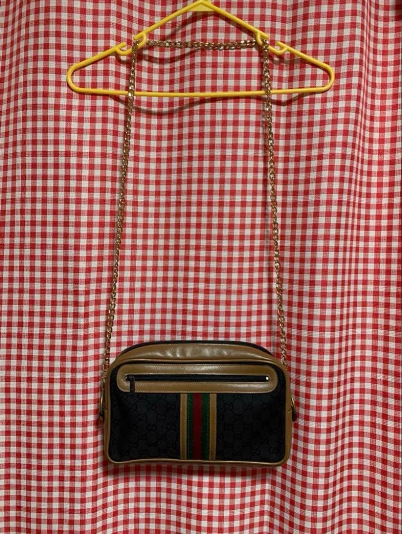 OLDGUCCI チェーンクラッチ 横長ショルダー