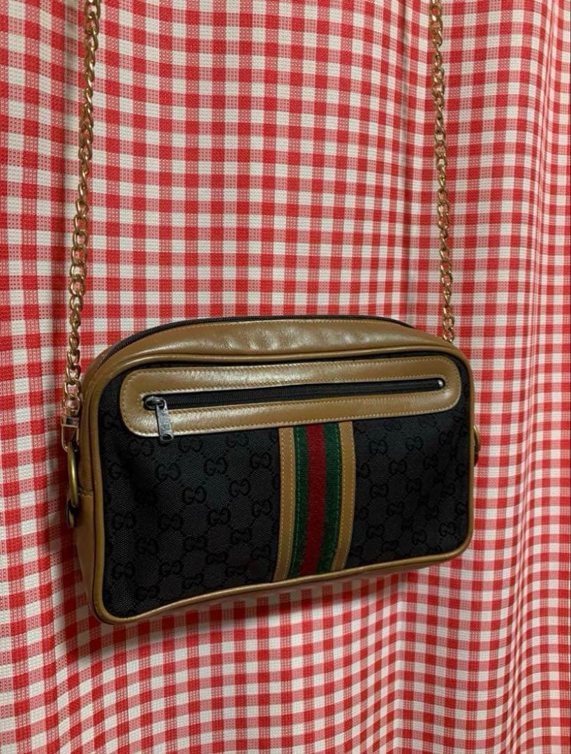 OLDGUCCI チェーンクラッチ 横長ショルダー
