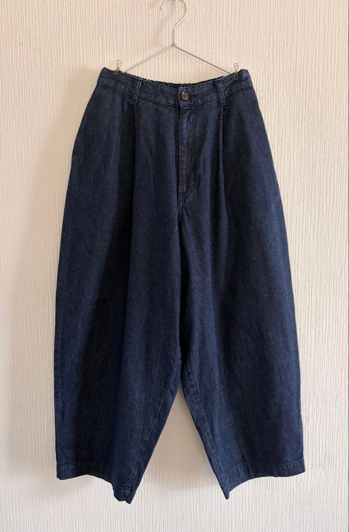 HARVESTY ワイドエッグデニムロングパンツ