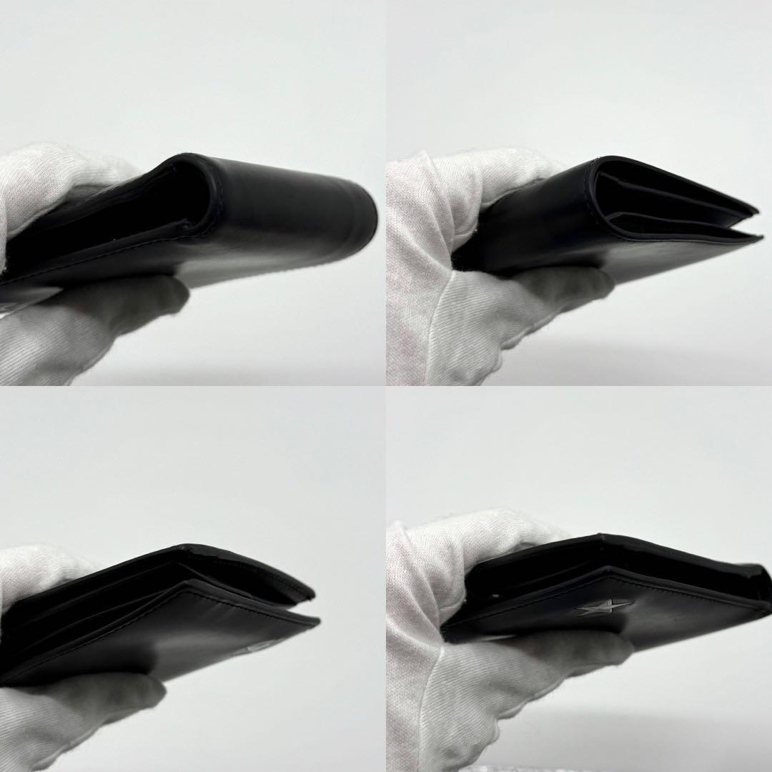 【希少モデル】ジバンシー 二つ折り財布 ロゴ 星 レザー ブラック 鑑定済み