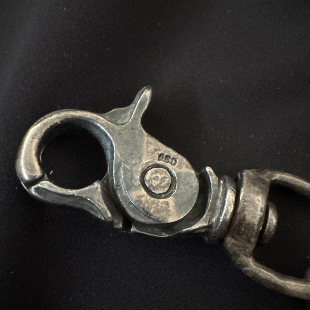 シルバー 950 ウォレットチェーン　ローラー