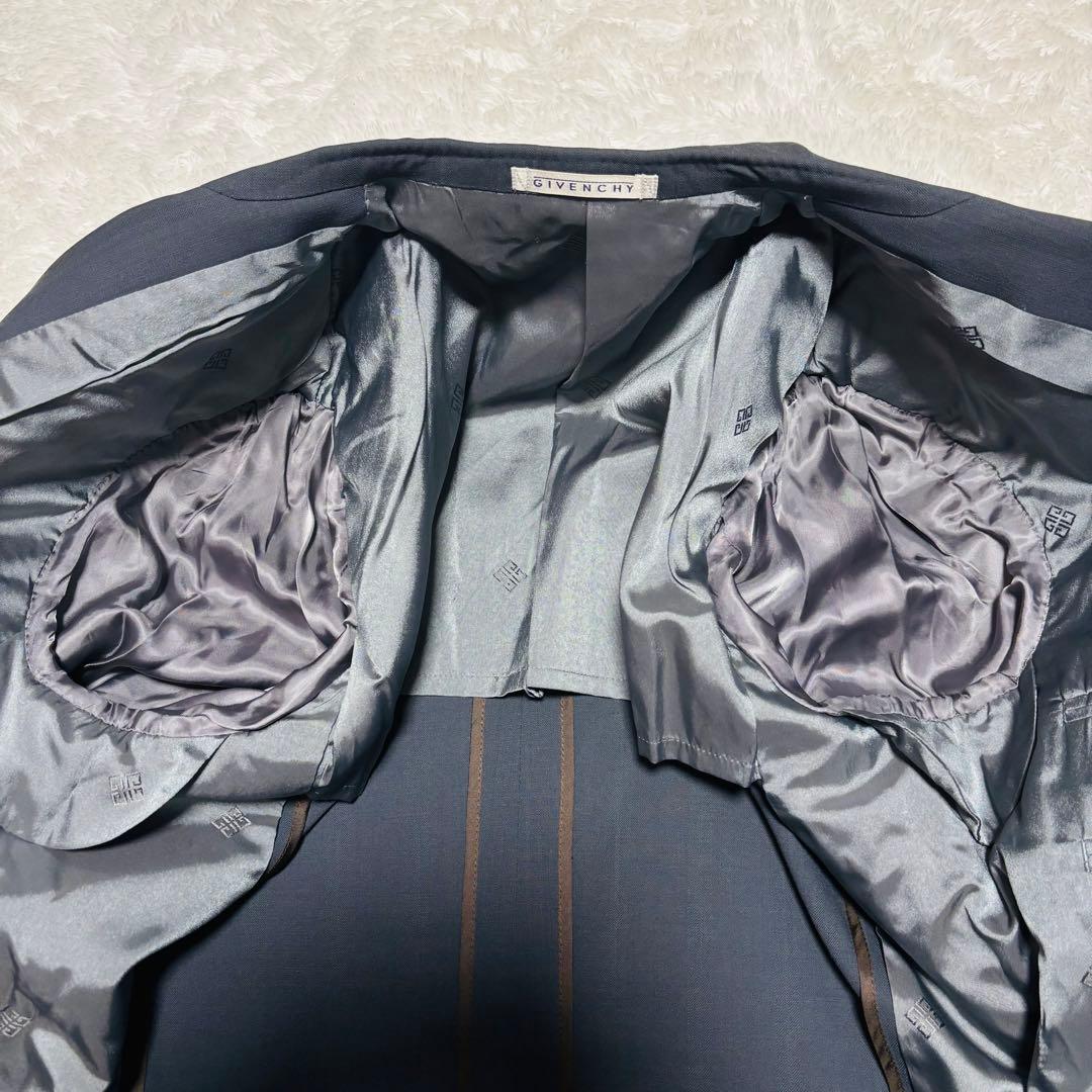 高級 GIVENCHY スーツ ダークグレー シャードチェック セットアップ L