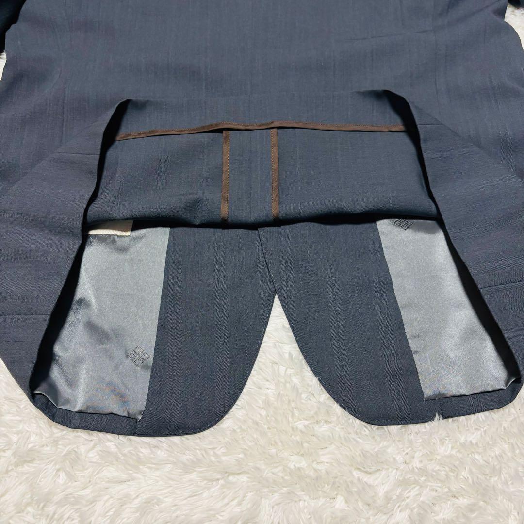 高級 GIVENCHY スーツ ダークグレー シャードチェック セットアップ L