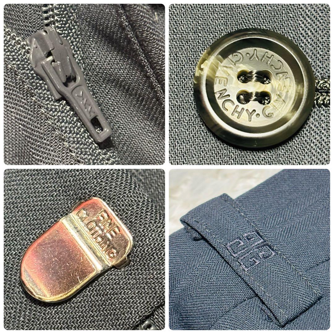 高級 GIVENCHY スーツ ダークグレー シャードチェック セットアップ L