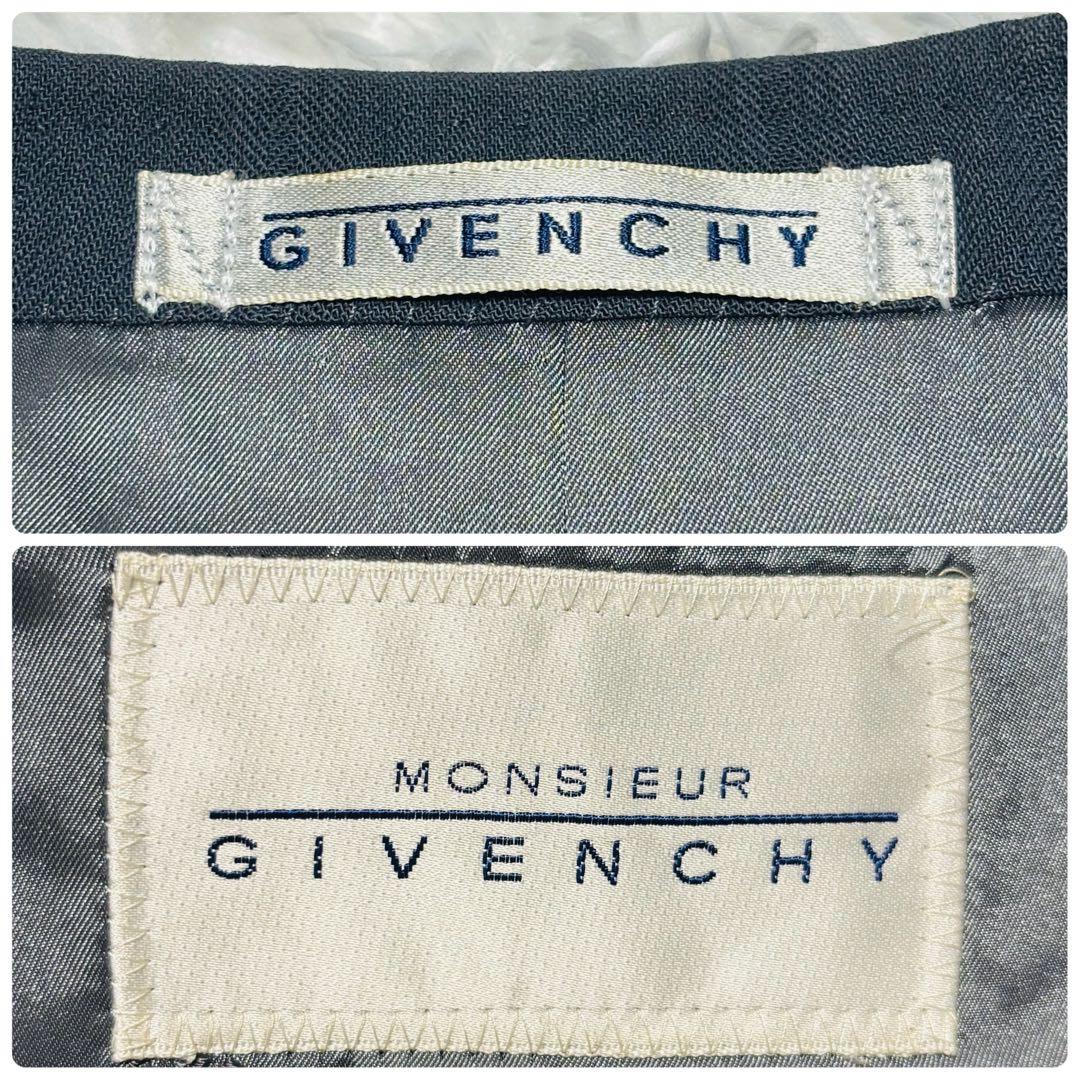 高級 GIVENCHY スーツ ダークグレー シャードチェック セットアップ L