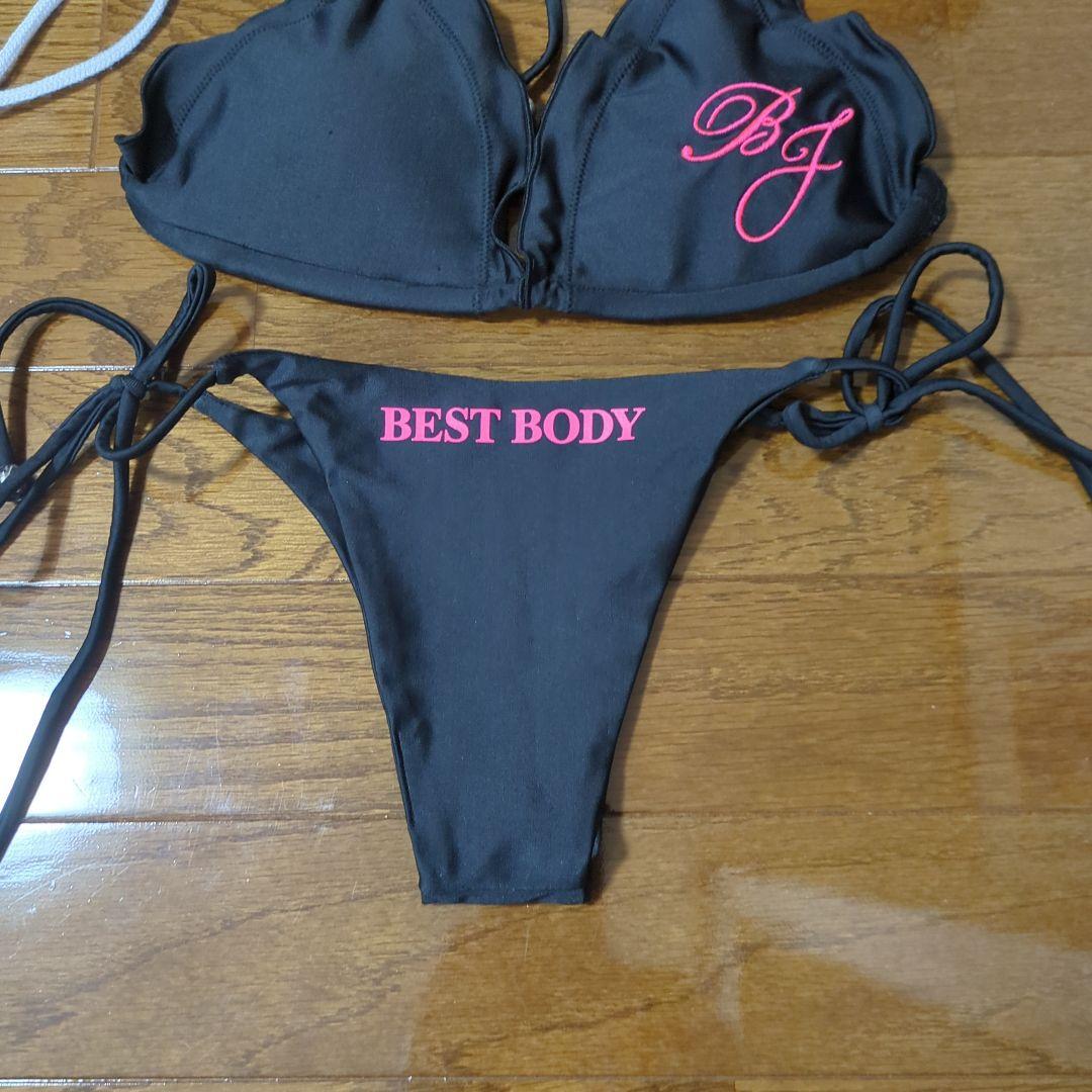 ベストボディジャパン公式決勝用ビキニ ブラック ピンク　Mサイズ