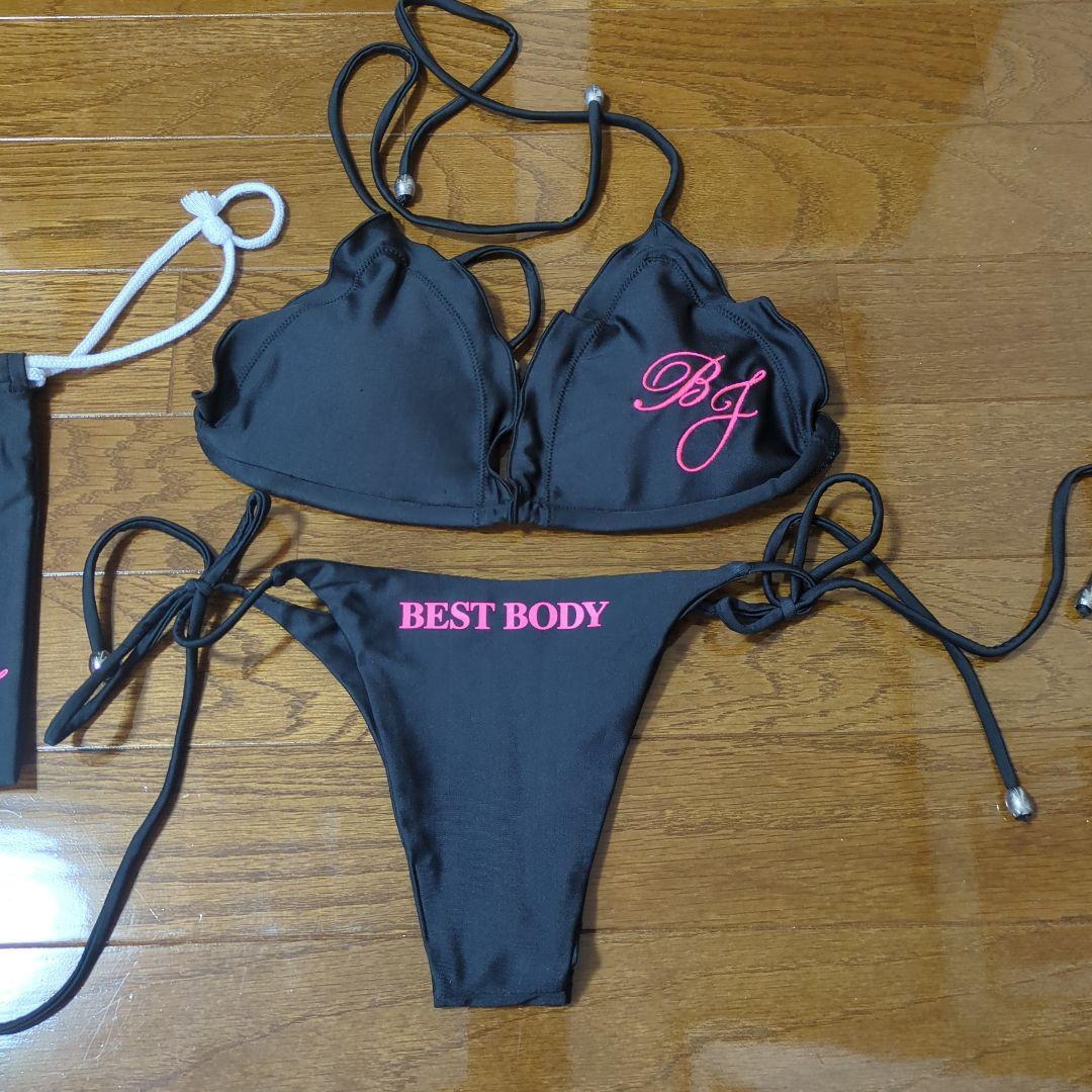 ベストボディジャパン公式決勝用ビキニ ブラック ピンク　Mサイズ