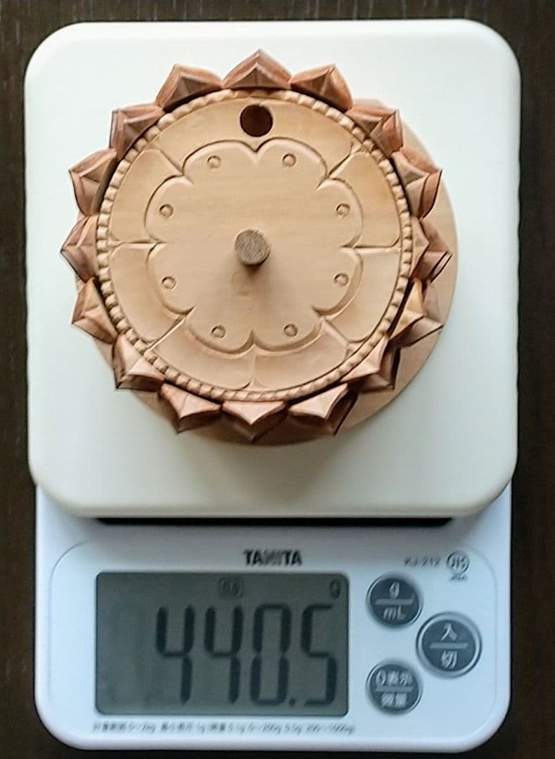 台座のみ 立像用#497 背切 円型 ◆白檀 木彫 仏像付属品