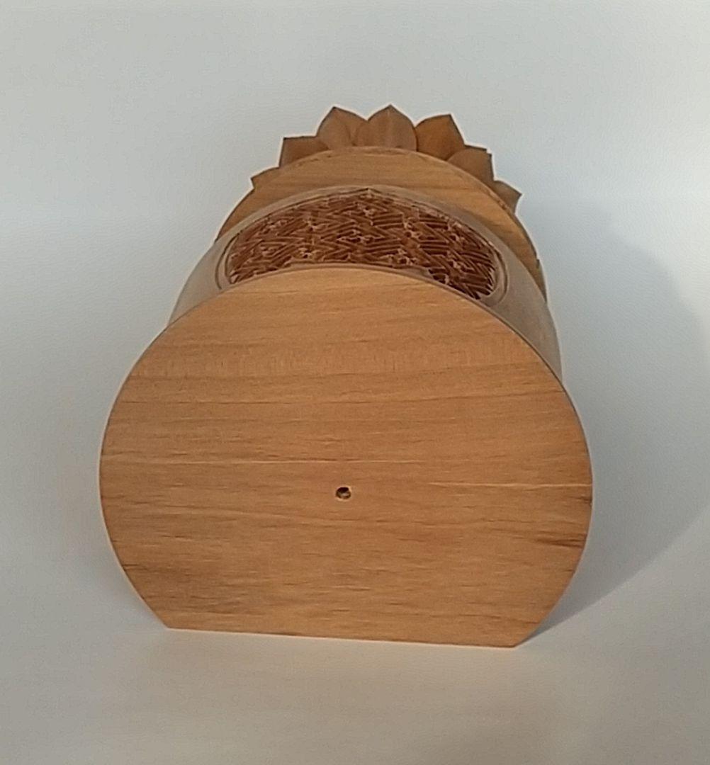 台座のみ 立像用#497 背切 円型 ◆白檀 木彫 仏像付属品