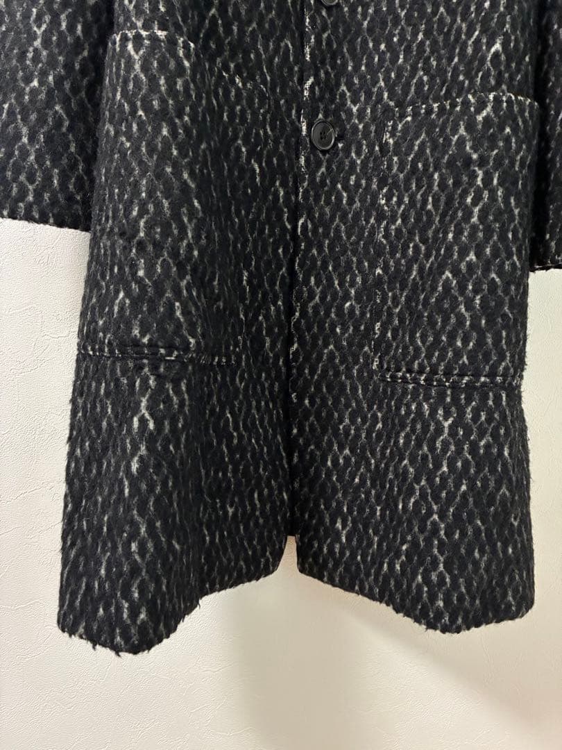 SAINT LAURENT ウール アルパカ ロングコート 9号相当 イタリア製