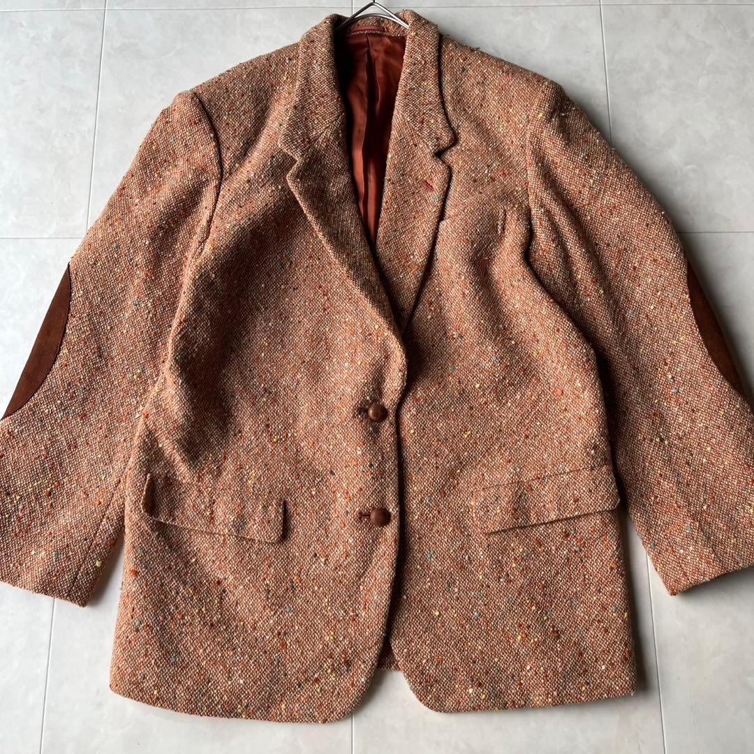 ピンクハウス PINK HOUSE ミックスツイードジャケット エルボーパッチ