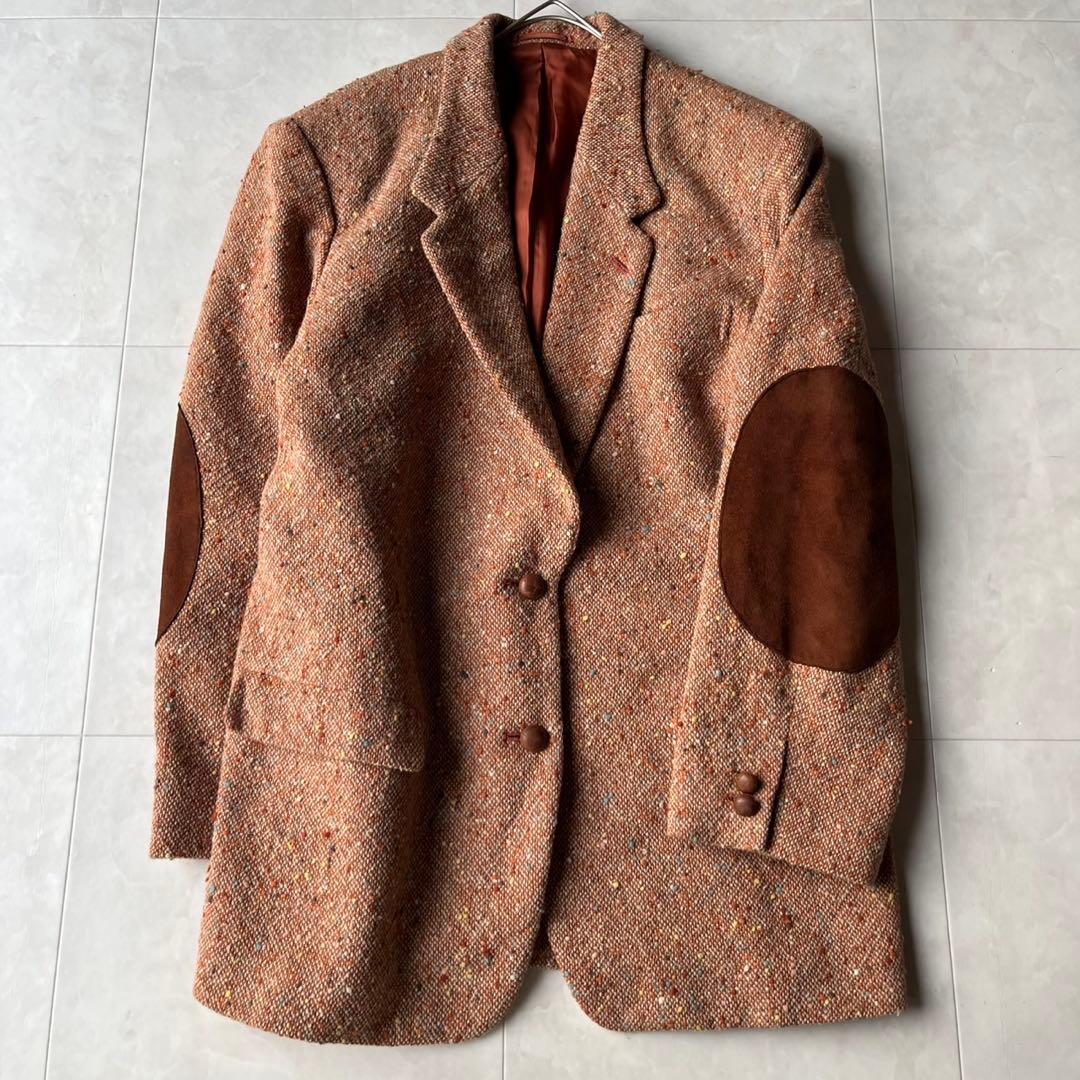 ピンクハウス PINK HOUSE ミックスツイードジャケット エルボーパッチ