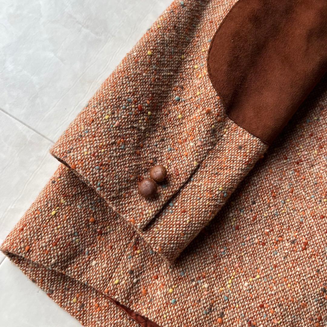 ピンクハウス PINK HOUSE ミックスツイードジャケット エルボーパッチ