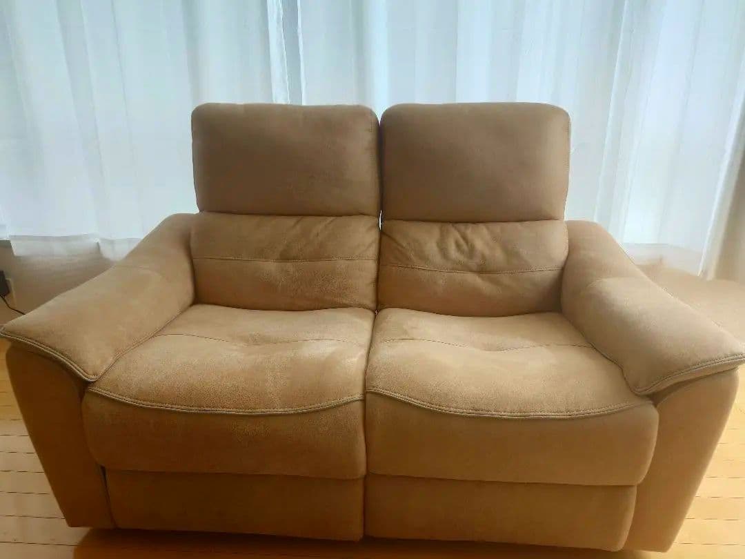 【最終値下げ_送料込】関家具 バッジオ 電動リクライニングソファ 2人掛け