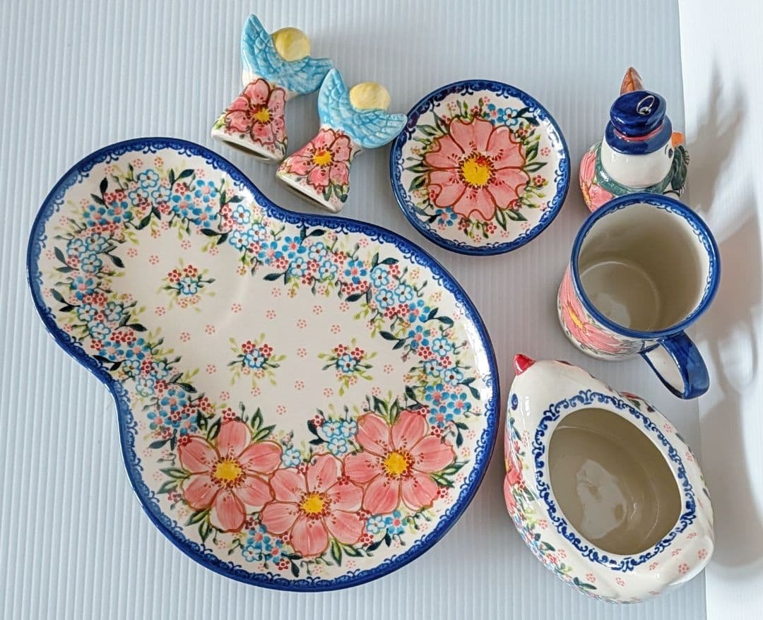 ポーリッシュポタリー VENA コーラルピンクセット♡.*・゜