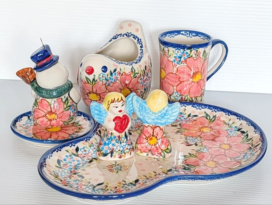 ポーリッシュポタリー VENA コーラルピンクセット♡.*・゜