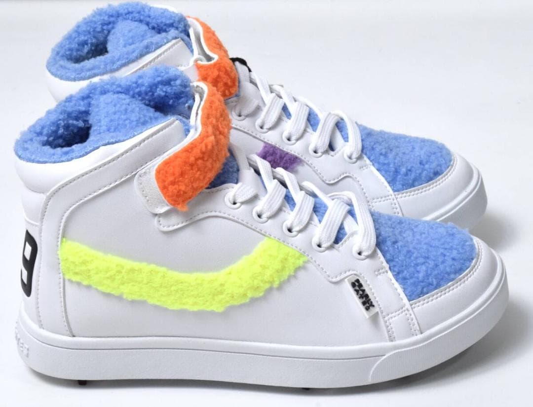 未使用4.1万 パーリーゲイツ ミドルカット ボア ゴルフシューズ 25cm