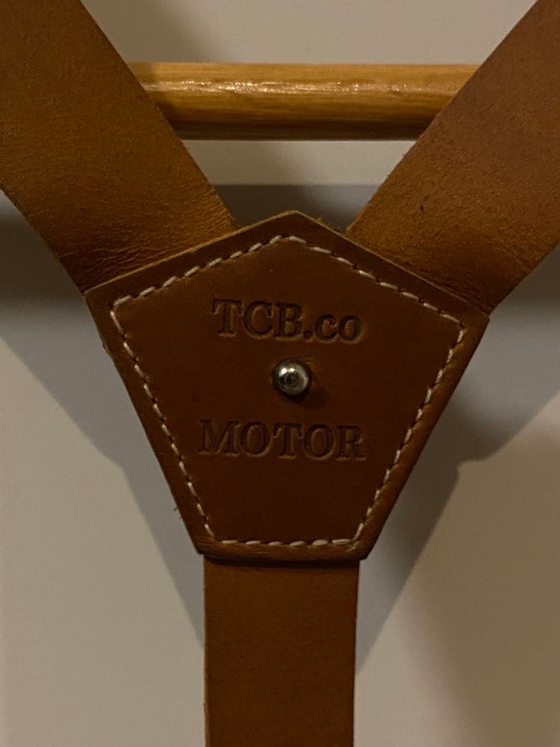 MOTOR☓TCB CHROMEXCEL LEATHER SUSPENDER