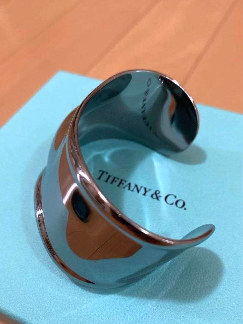 Tiffany ティファニー ボーンカフ ルテニウム バングル 右手用