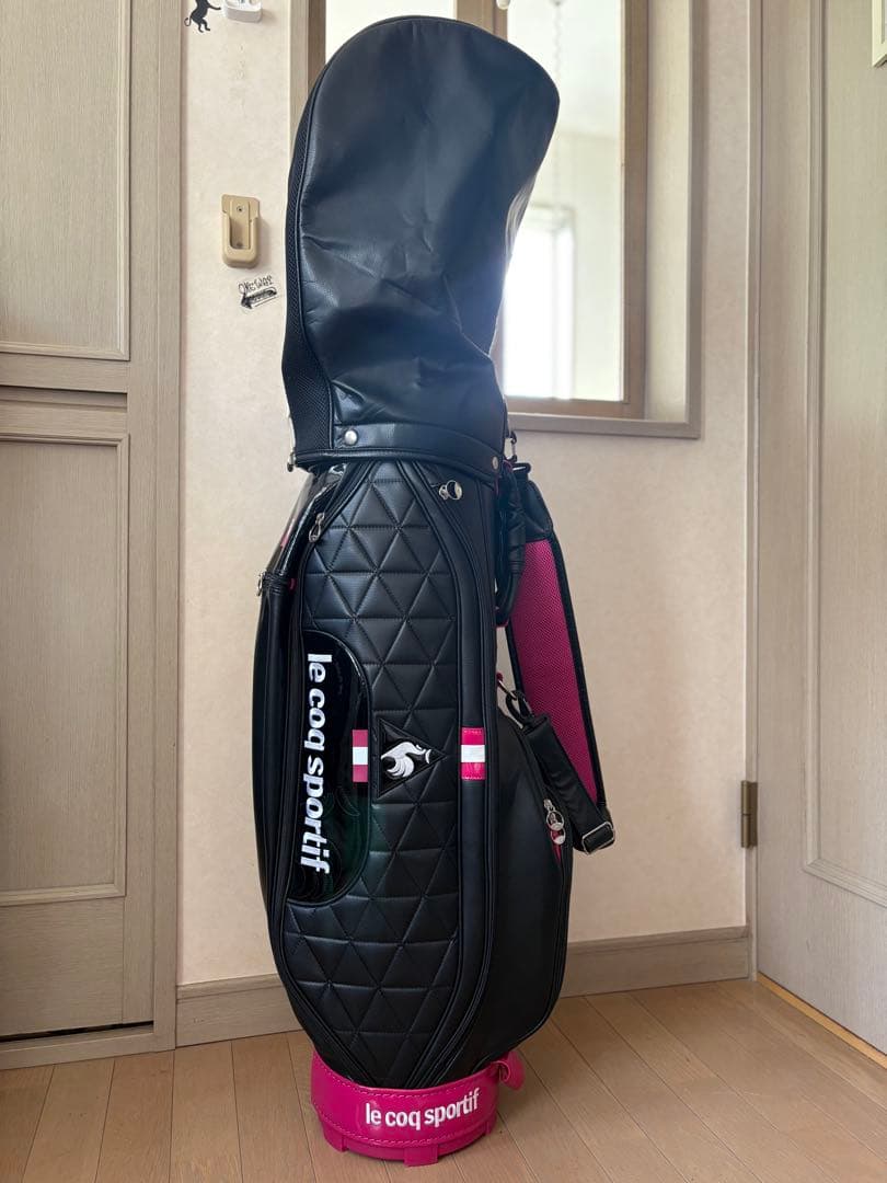 le coq sportif ゴルフバッグ ブラック ピンク