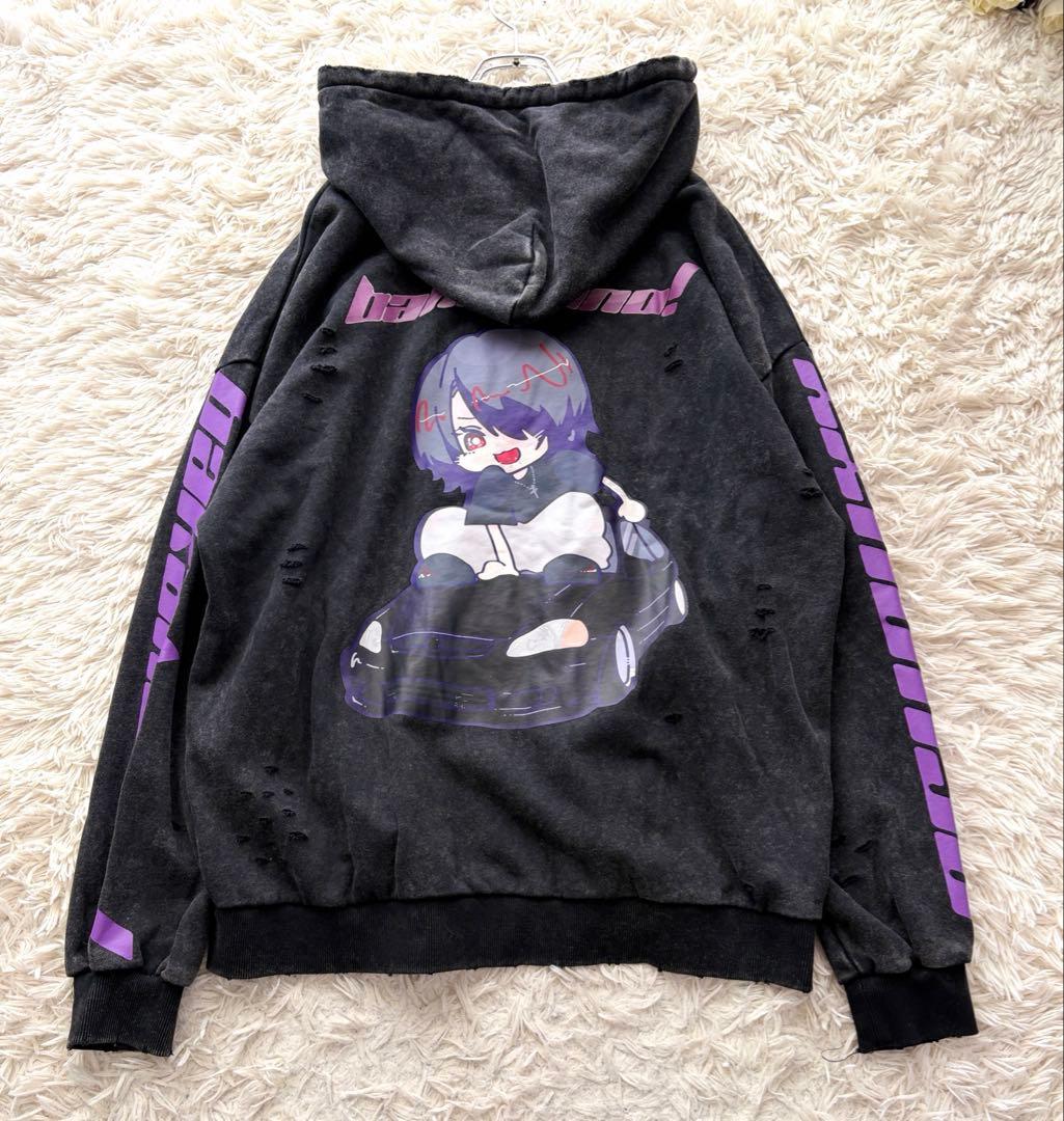 【専用✨新品タグ付】PSYNYXX ゆせまる コラボパーカー ブラック 地雷系