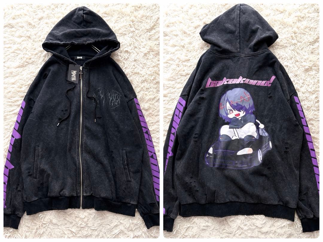 【専用✨新品タグ付】PSYNYXX ゆせまる コラボパーカー ブラック 地雷系