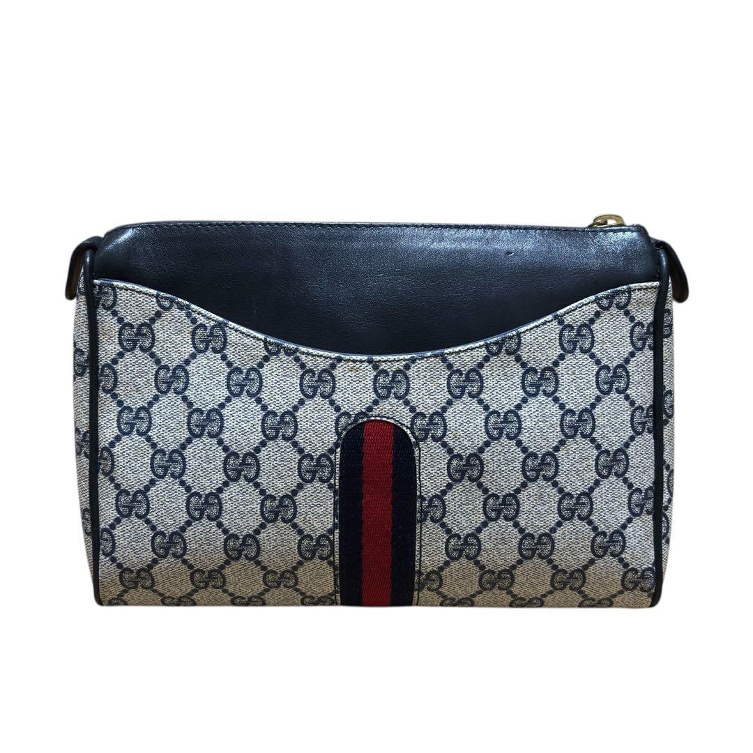 オールドグッチ シェリーライン GGスプリーム ロゴ金具 クラッチバッグ