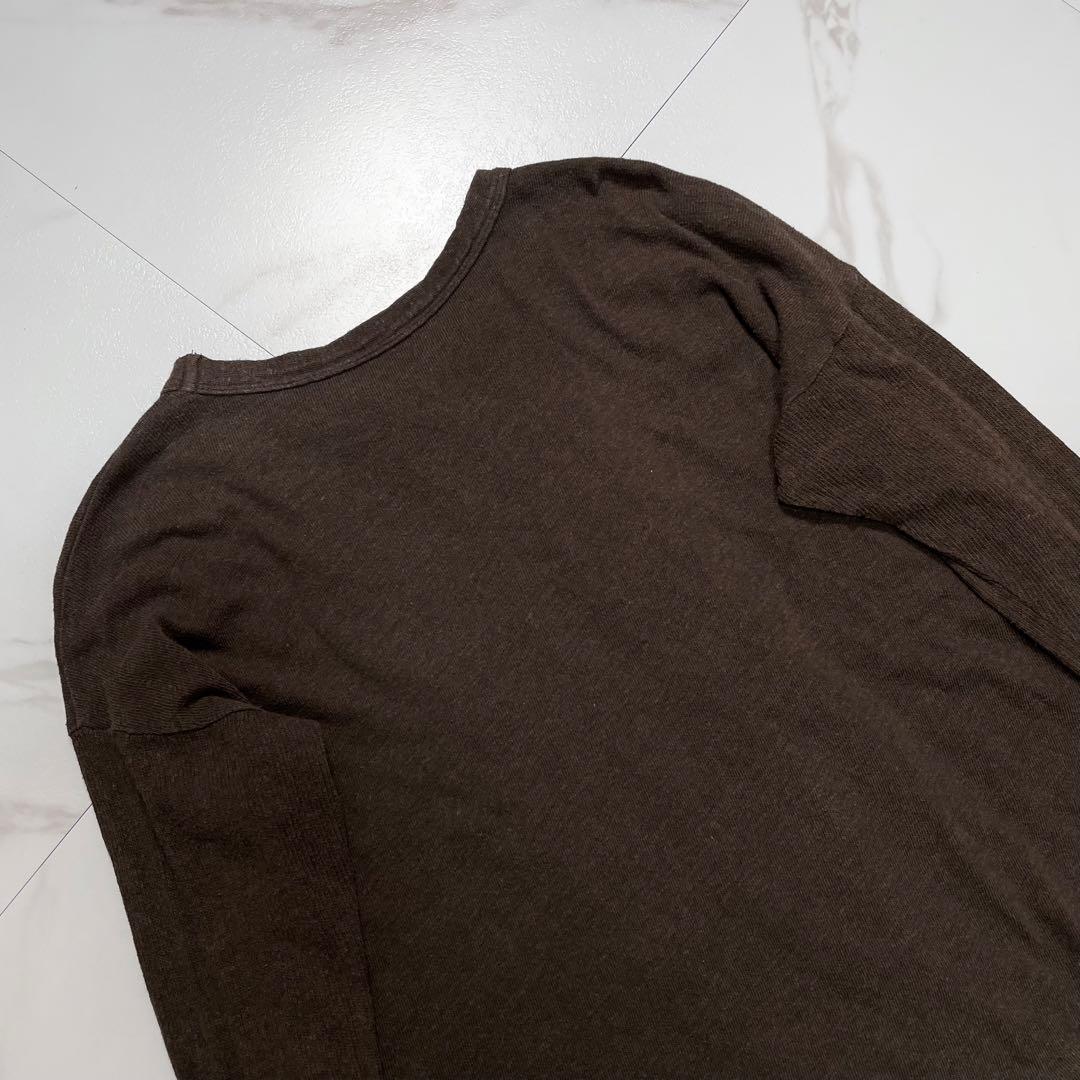 45R フォーティーファイブアール 長袖 コットン カットソー フリル ブラウン
