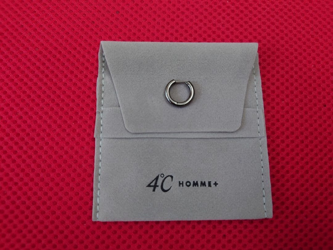 ４℃　ブラック フープピアス 約14mm　片耳