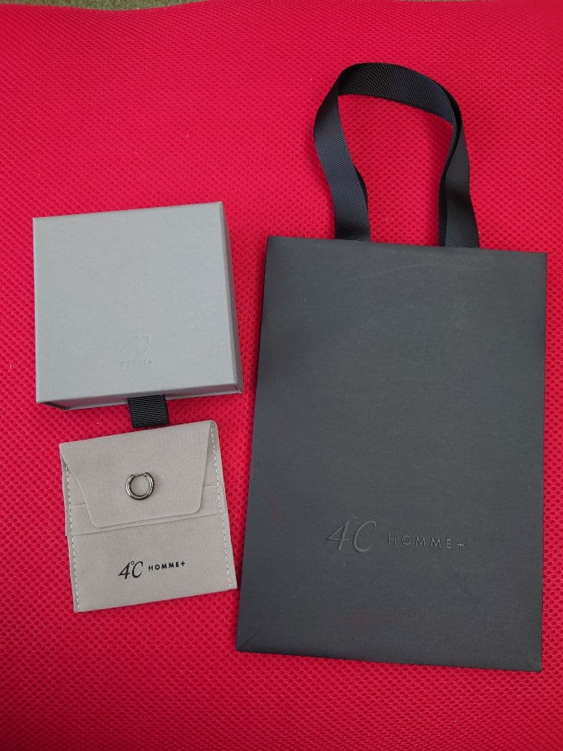 ４℃　ブラック フープピアス 約14mm　片耳