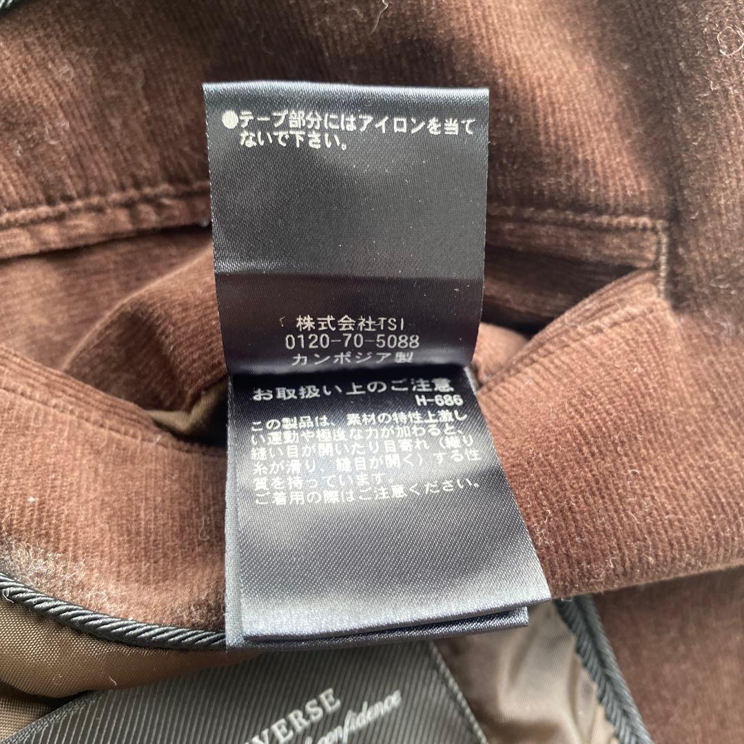 美品　ナノユニバース コーデュロイ セットアップ ブラウン　L
