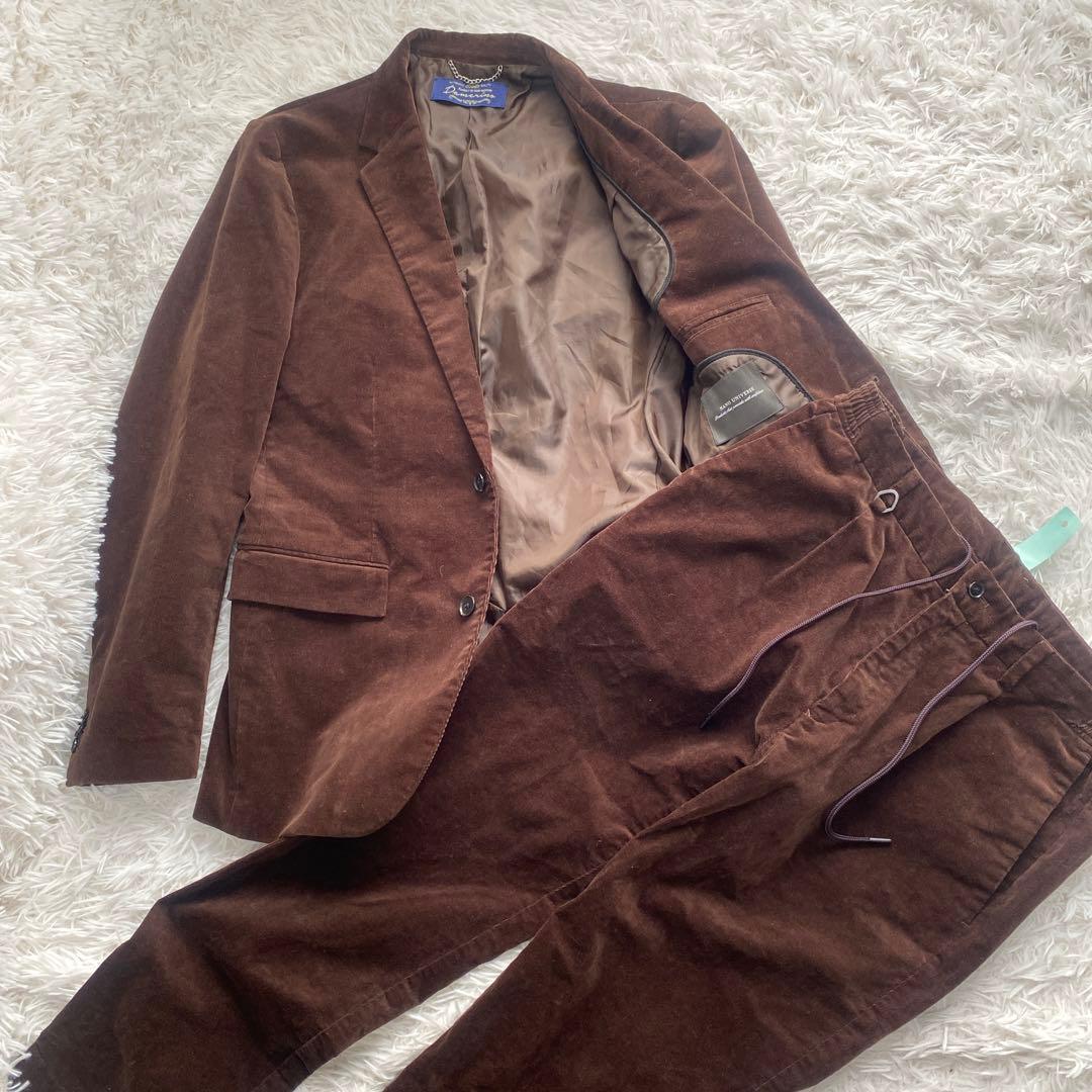 美品　ナノユニバース コーデュロイ セットアップ ブラウン　L