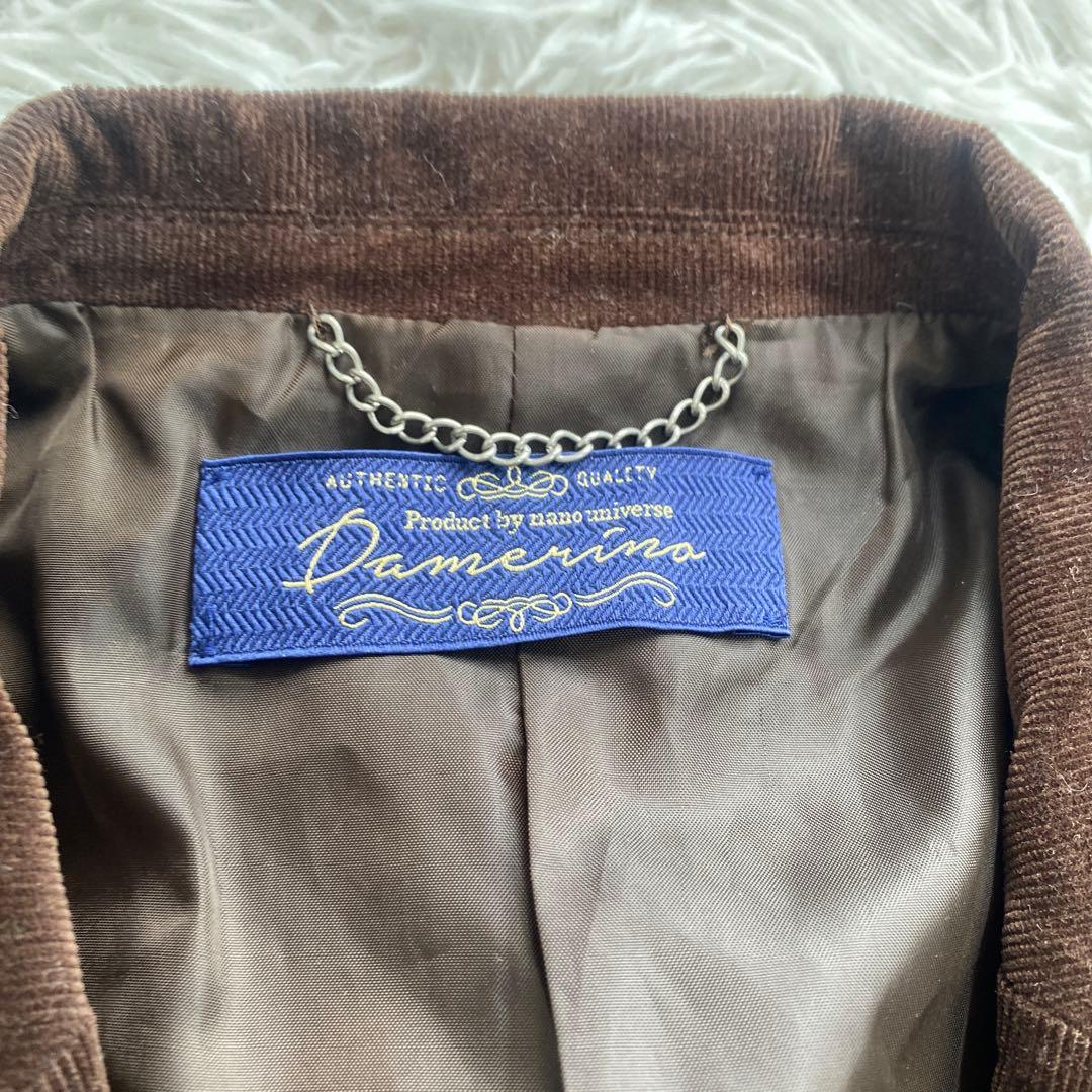 美品　ナノユニバース コーデュロイ セットアップ ブラウン　L