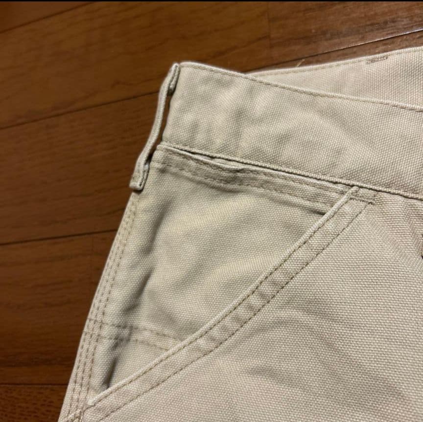 P*u様 90s Carhartt アイボリー ワークパンツ W34×L33 D