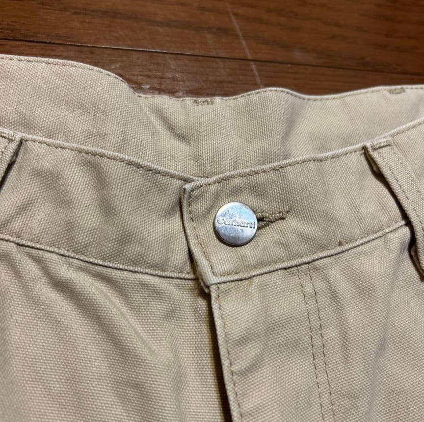 P*u様 90s Carhartt アイボリー ワークパンツ W34×L33 D