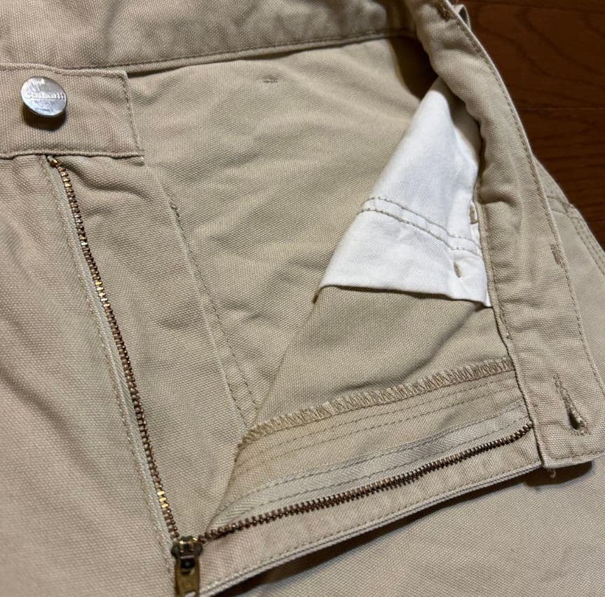 P*u様 90s Carhartt アイボリー ワークパンツ W34×L33 D