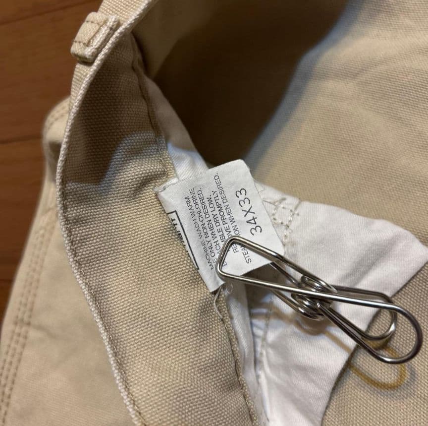 P*u様 90s Carhartt アイボリー ワークパンツ W34×L33 D