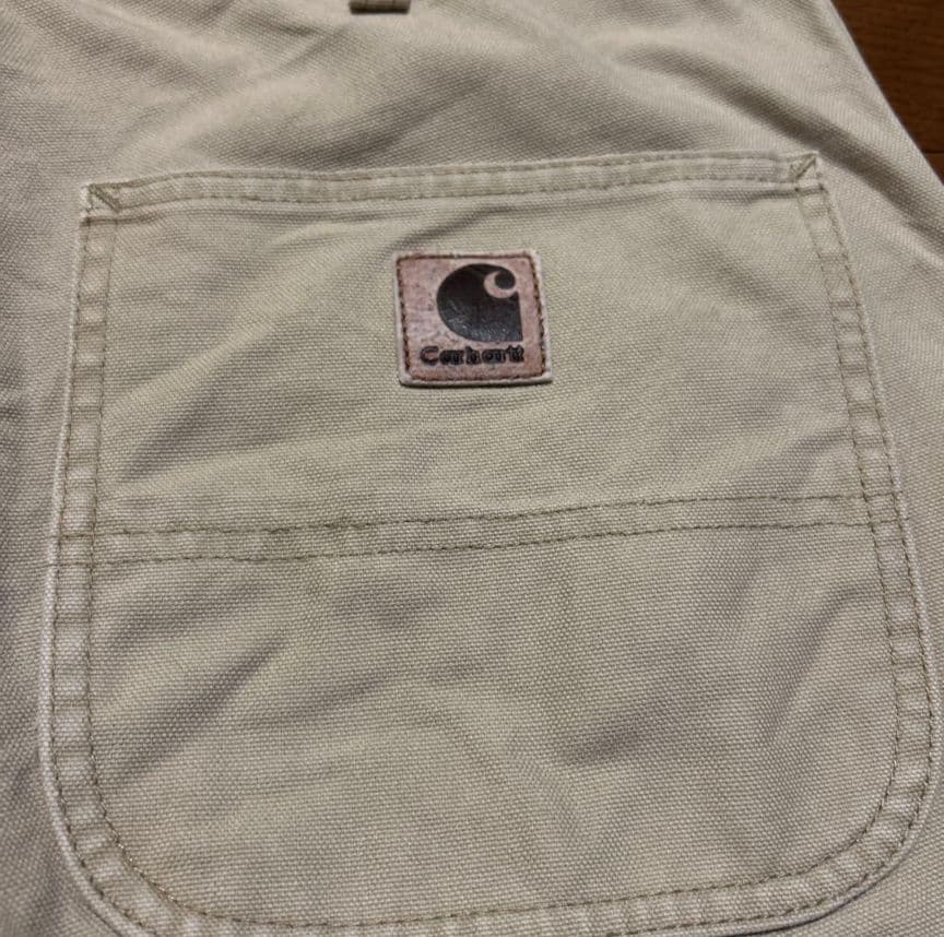 P*u様 90s Carhartt アイボリー ワークパンツ W34×L33 D
