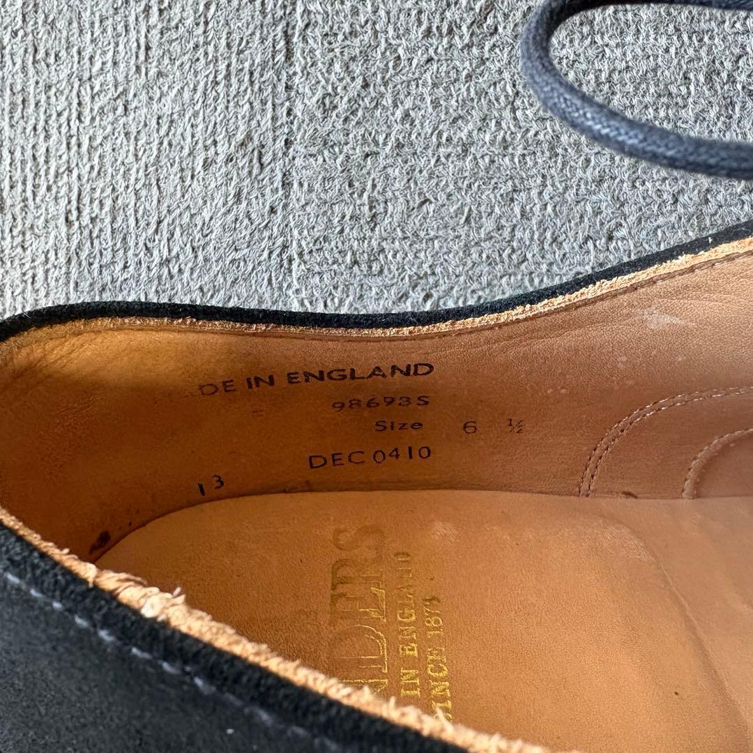 SANDERS サンダース スウェード マッドガード 黒 6ハーフ 内羽根