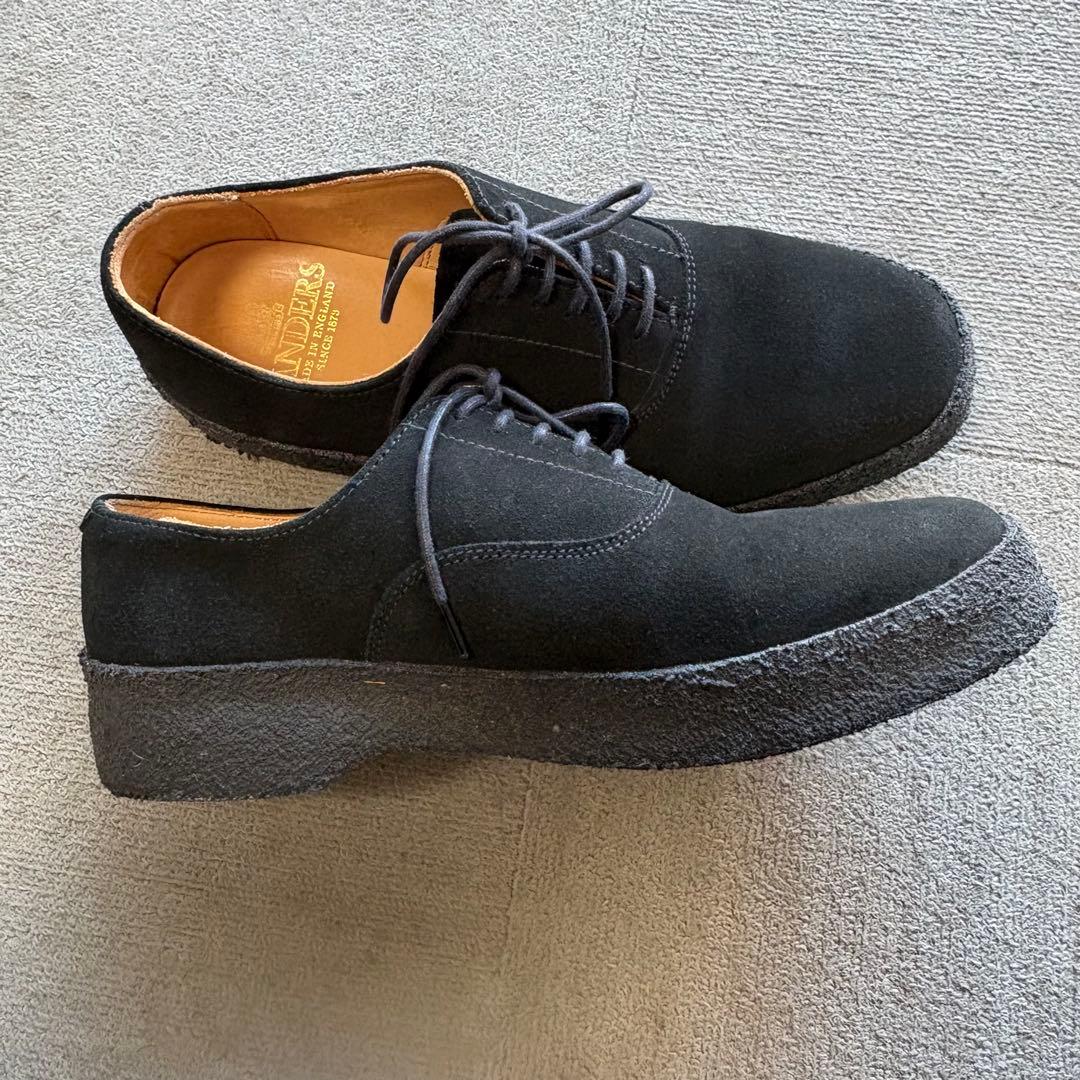 SANDERS サンダース スウェード マッドガード 黒 6ハーフ 内羽根