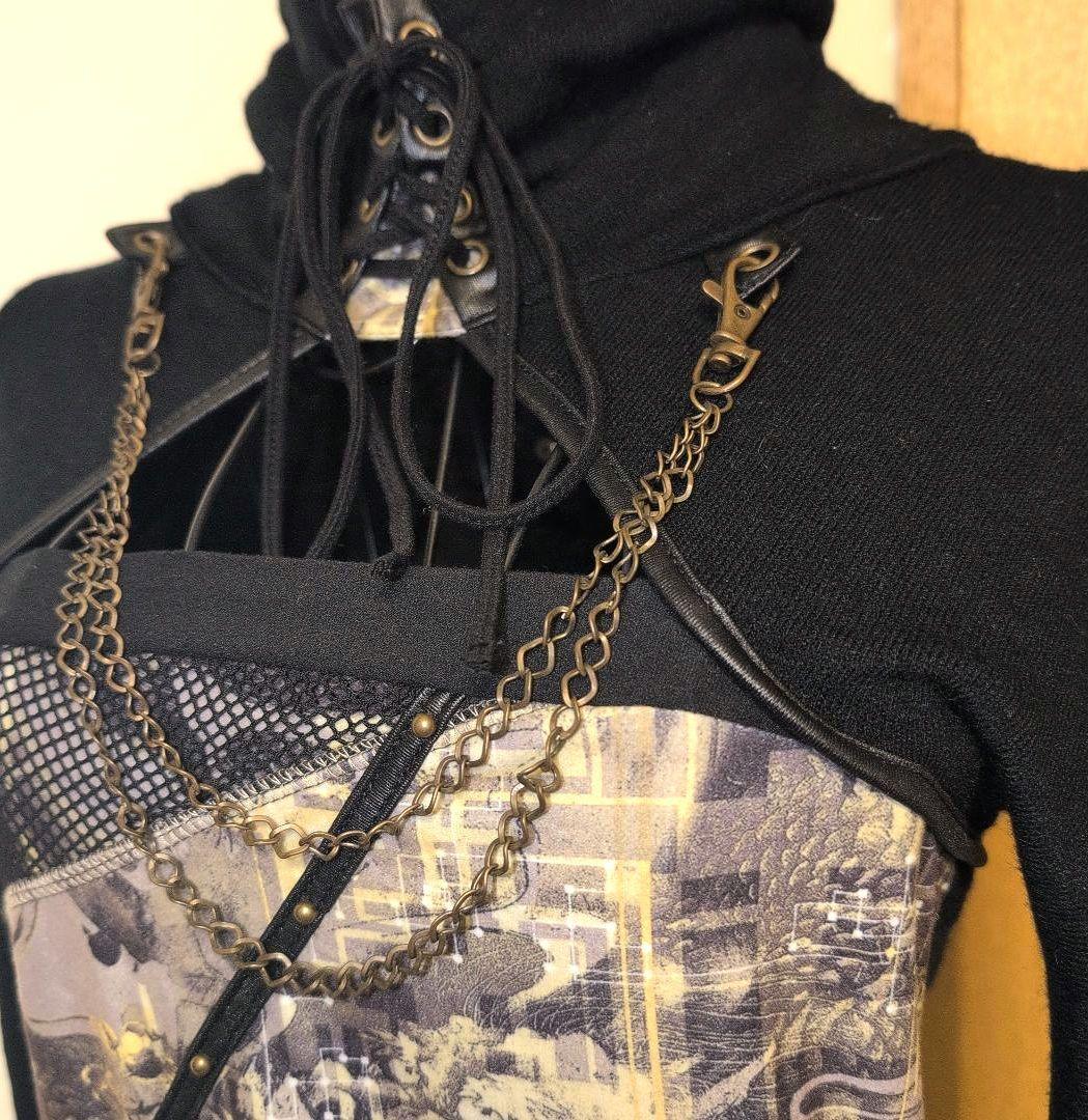 OzzCroce 異素材切替 トップス