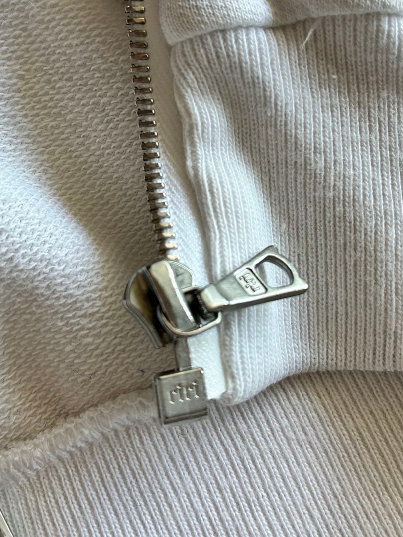 ドリスヴァンノッテン変形ラグラン トップス ririジップ パーカー Sホワイト