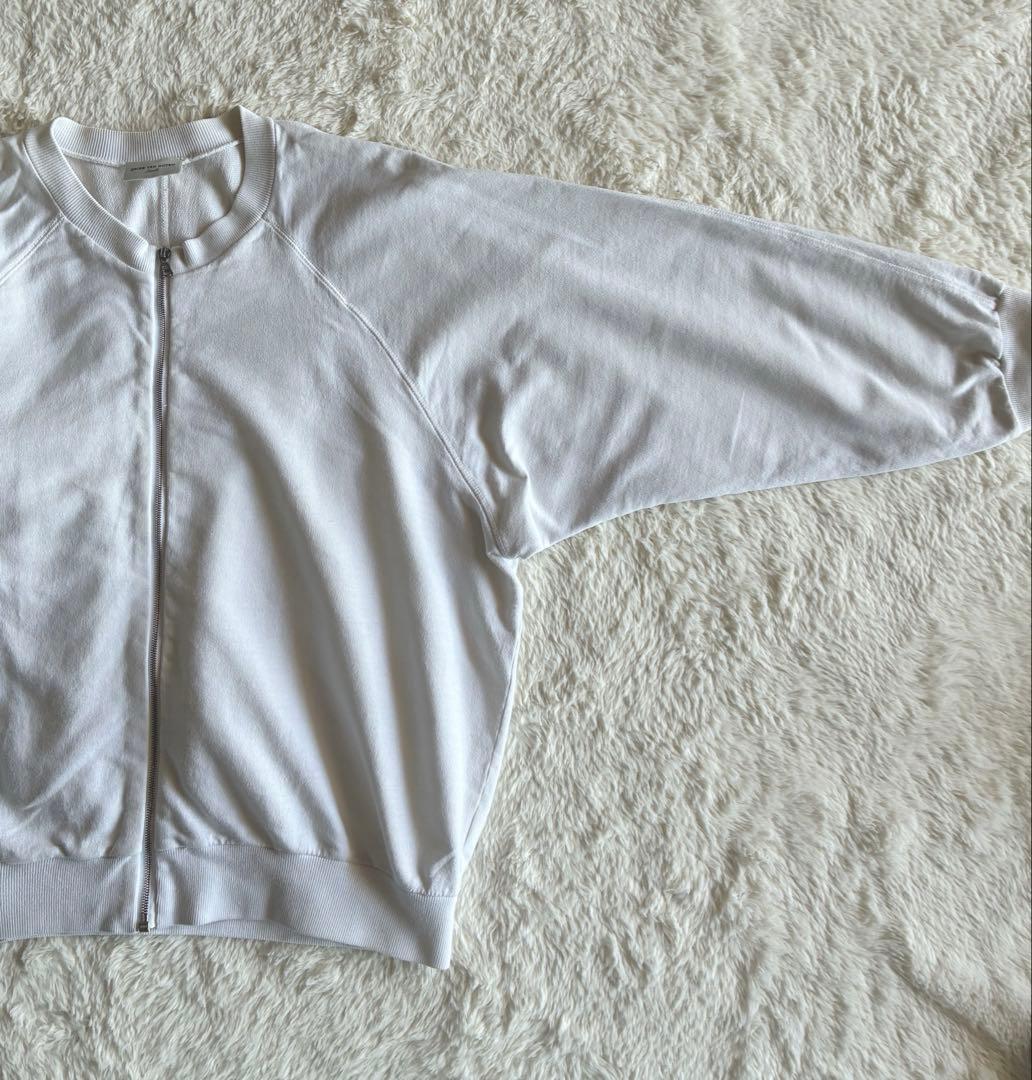 ドリスヴァンノッテン変形ラグラン トップス ririジップ パーカー Sホワイト