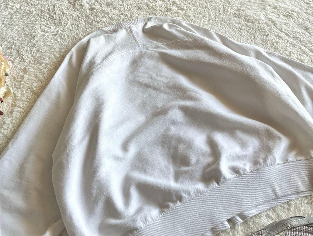 ドリスヴァンノッテン変形ラグラン トップス ririジップ パーカー Sホワイト