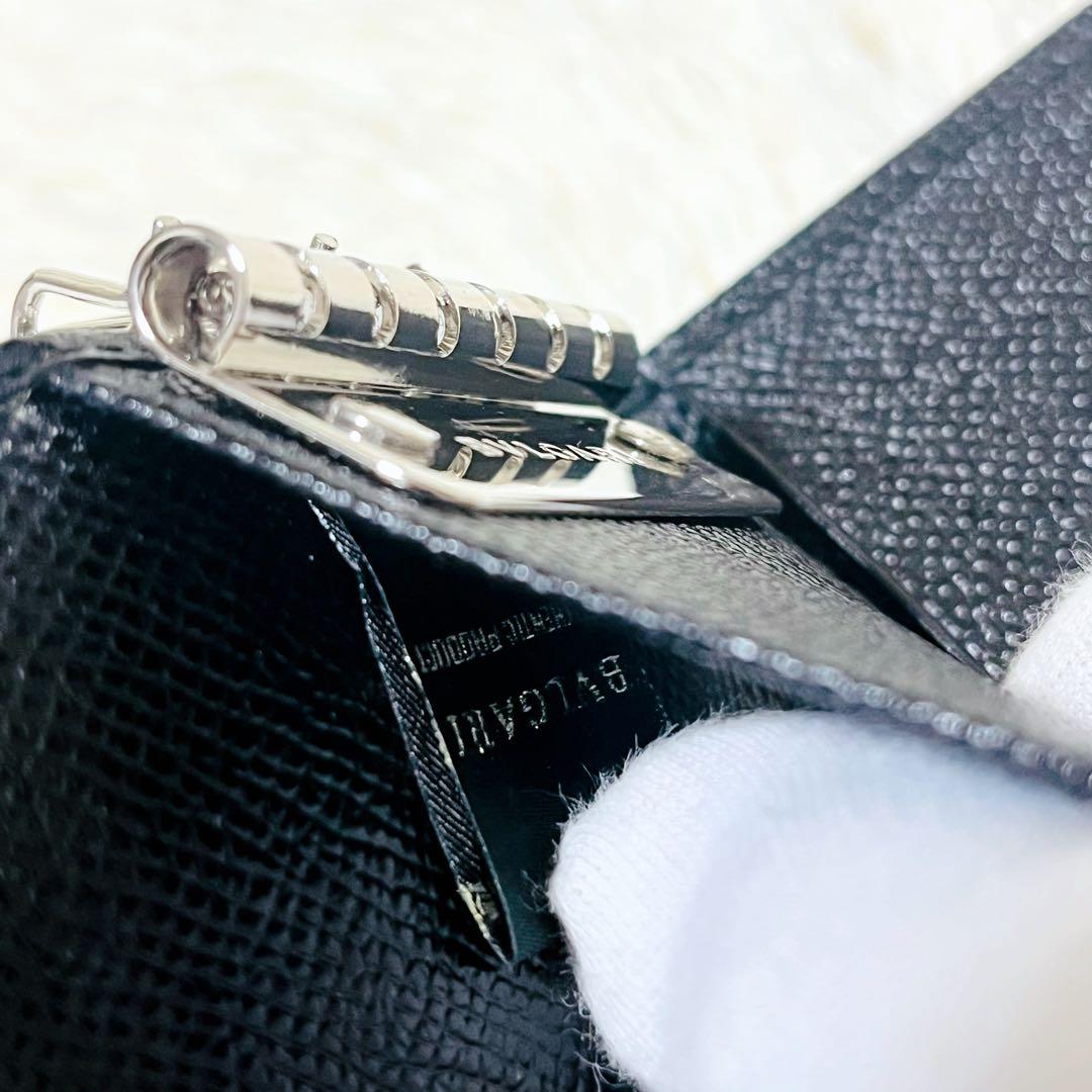 ✨極美品✨ BVLGARI キーケース レザー 6連 キーリング ブラック 男女