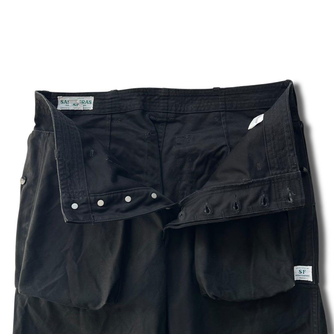 SASSAFRAS Digs Crew Pants 4/5 ブラック L