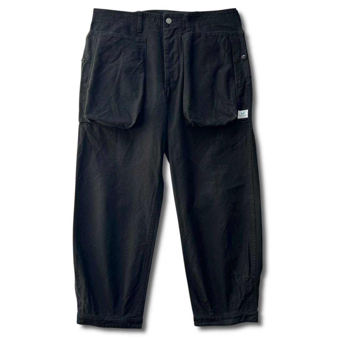 SASSAFRAS Digs Crew Pants 4/5 ブラック L